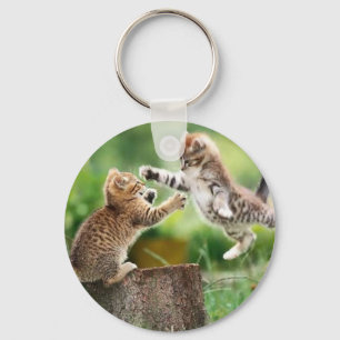 Norwegian Forest kittens Keychain