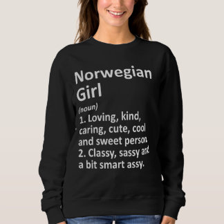 Norwegian Girl Norway Funny Country Home Roots De Sweatshirt