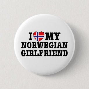 Norwegian Girlfriend 2 Inch Round Button