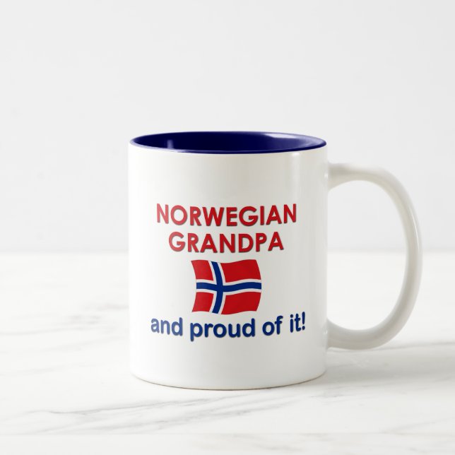 Norwegian Grandpa-Proud of it Two-Tone Coffee Mug (Right)