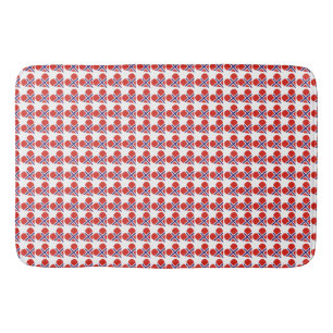 Norwegian Heart Flag Pattern Bath Mat