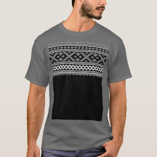 norwegian knitting pattern from setesdal in black T-Shirt