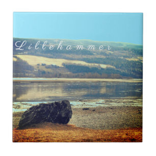 Norwegian lakenear Lillehammer in spring Tile