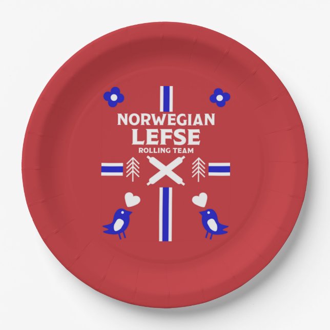 Norwegian Lefse Flatbread   Paper Plate (Front)