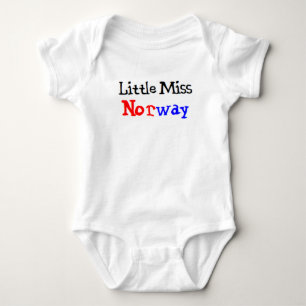 norwegian little miss baby bodysuit