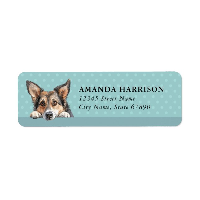 Norwegian Lundehund Dog Return Address Labels (Front)