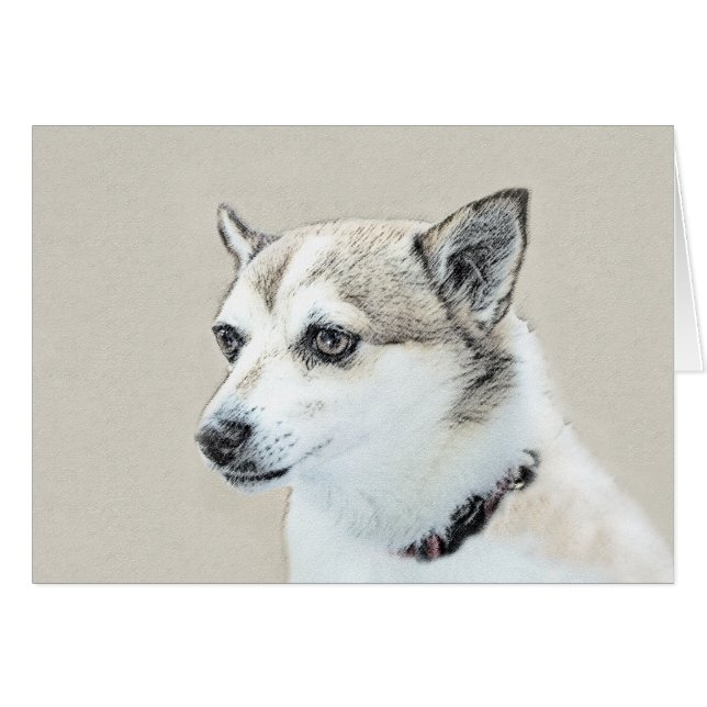 Norwegian Lundehund Painting - Original Dog Art (Front Horizontal)