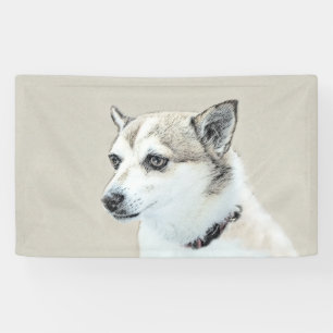 Norwegian Lundehund Painting - Original Dog Art Banner