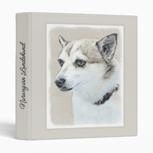 Norwegian Lundehund Painting - Original Dog Art Bi Binder