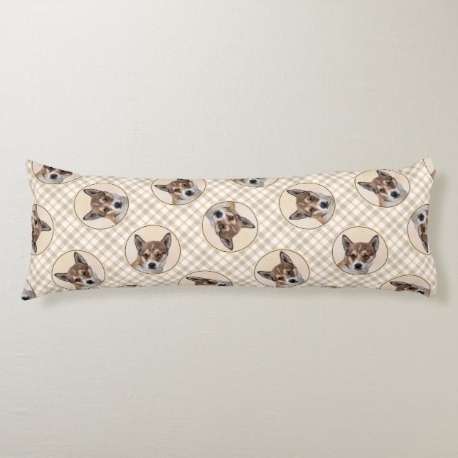 Norwegian Lundehund Painting Original Dog Art Body Pillow (Front)