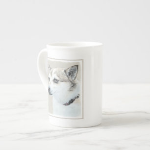 Norwegian Lundehund Painting - Original Dog Art Bone China Mug