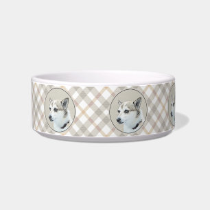 Norwegian Lundehund Painting - Original Dog Art Bowl