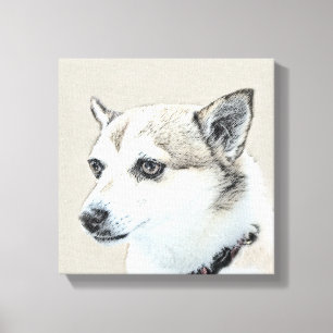 Norwegian Lundehund Painting - Original Dog Art Canvas Print