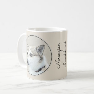 Norwegian Lundehund Painting - Original Dog Art Coffee Mug