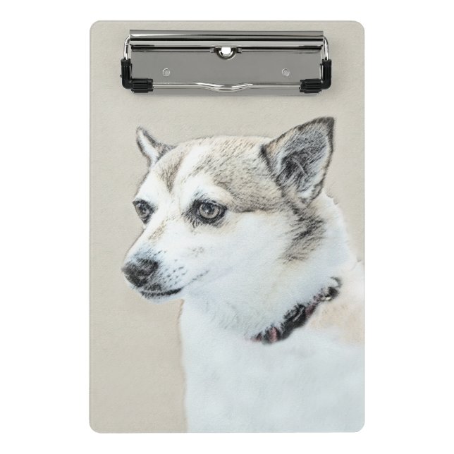 Norwegian Lundehund Painting - Original Dog Art Mini Clipboard (Front)