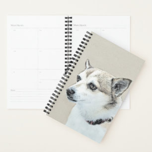 Norwegian Lundehund Painting - Original Dog Art Planner