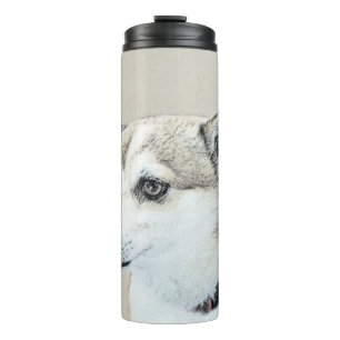 Norwegian Lundehund Painting - Original Dog Art Thermal Tumbler