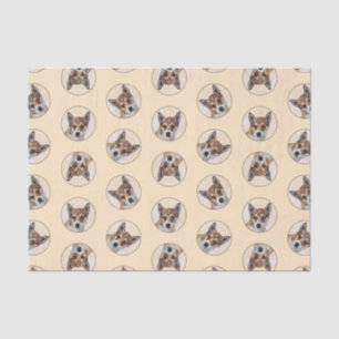 Norwegian Lundehund Painting Original Dog Art Tissue Paper