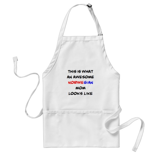 norwegian mom, awesome standard apron (Front)
