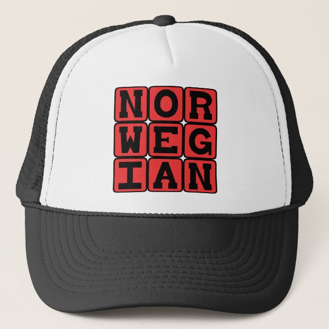 Norwegian, Nationality Trucker Hat (Front)