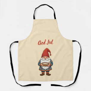 Norwegian Nisse God Jul Christmas Apron