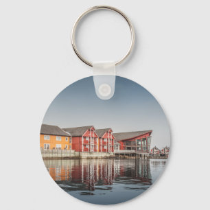 Norwegian Painted Houses Keychain