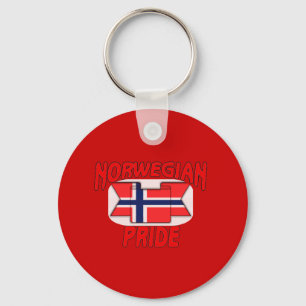 Norwegian pride keychain