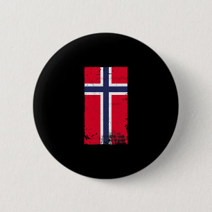 Norwegian Pride Travel Vacation Norway Flag 2 Inch Round Button