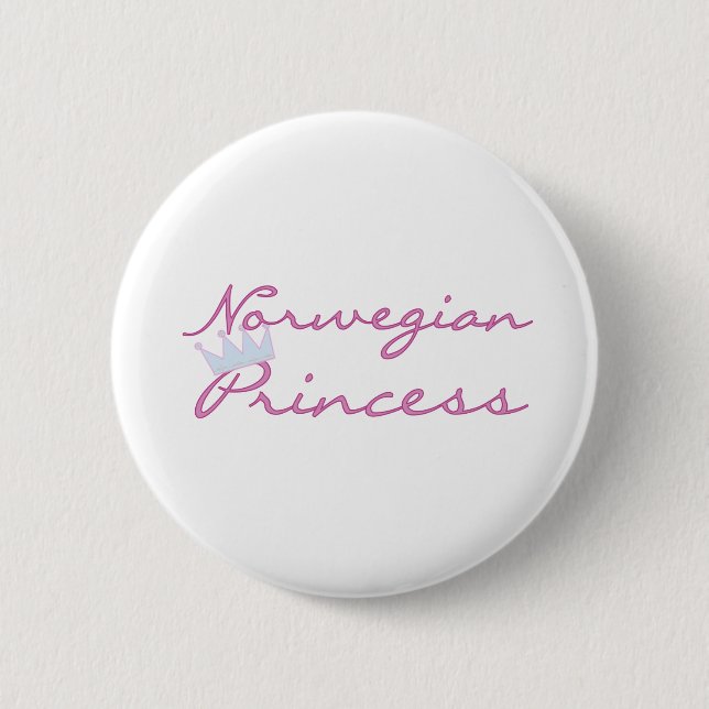 Norwegian Princess 2 Inch Round Button (Front)