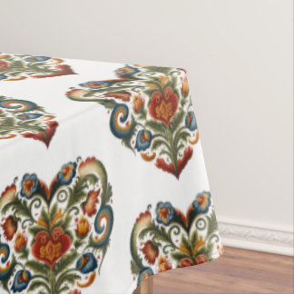 Norwegian Rosemaling Folk Art Heart Sticker Tablecloth