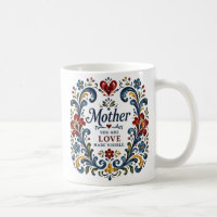 Norwegian Rosemaling Mother Mug – Elegant Floral F