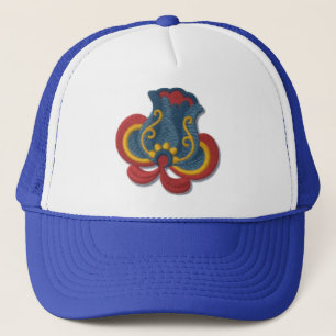 Norwegian Rosemaling Tulip Trucker Hat