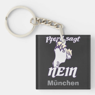 Norwegian says No Funny sassy horses Keychain