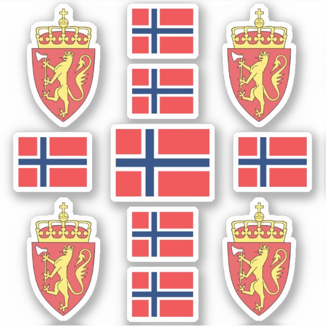 Norwegian state symbols / coat of arms and flag (Front)