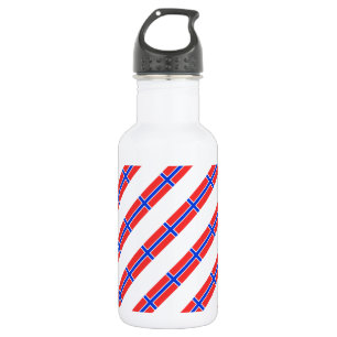 Norwegian stripes flag 532 ml water bottle