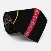 Norwegian stripes flag tie (Rolled)