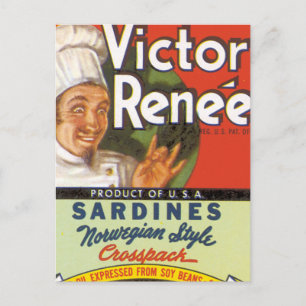 Norwegian Style Sardines Postcard