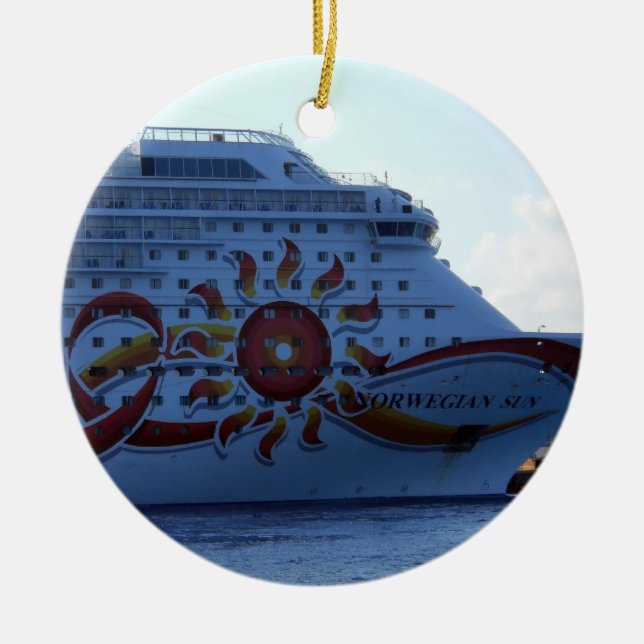 Norwegian Sun Ceramic Ornament (Front)
