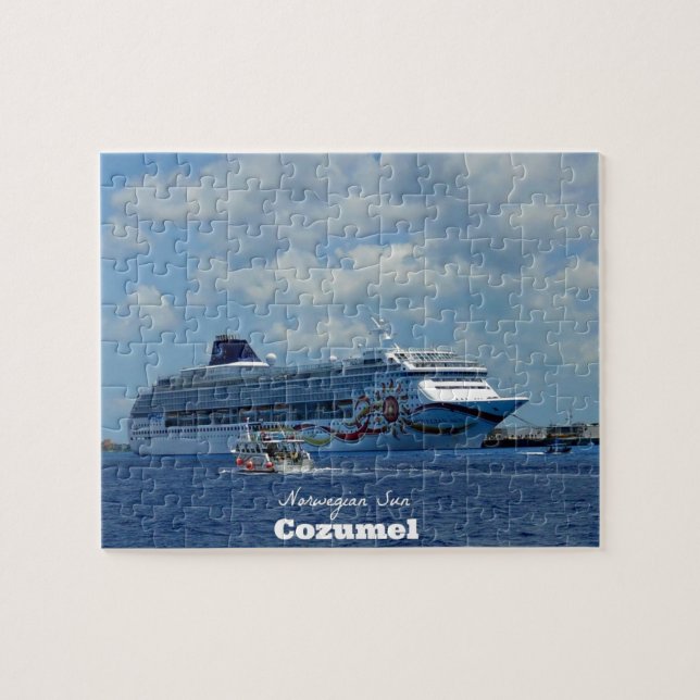 Norwegian Sun, Cozumel, Mexico Jigsaw Puzzle (Horizontal)