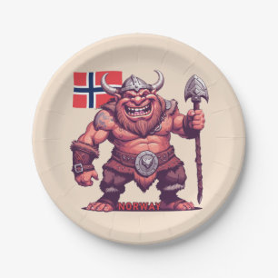 Norwegian Troll Paper Plate