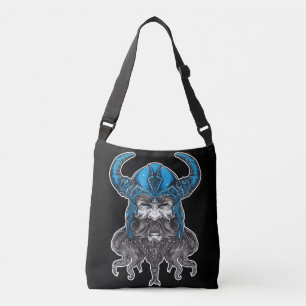 Norwegian Viking Illustration Art Crossbody Bag