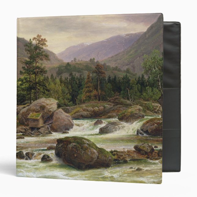 Norwegian Waterfall, 1840 Binder (Front/Inside)