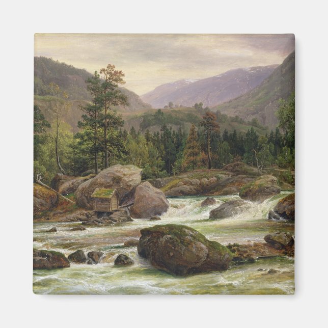Norwegian Waterfall, 1840 Magnet (Front)