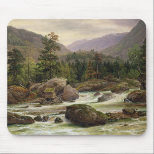 Norwegian Waterfall, 1840 Mouse Pad