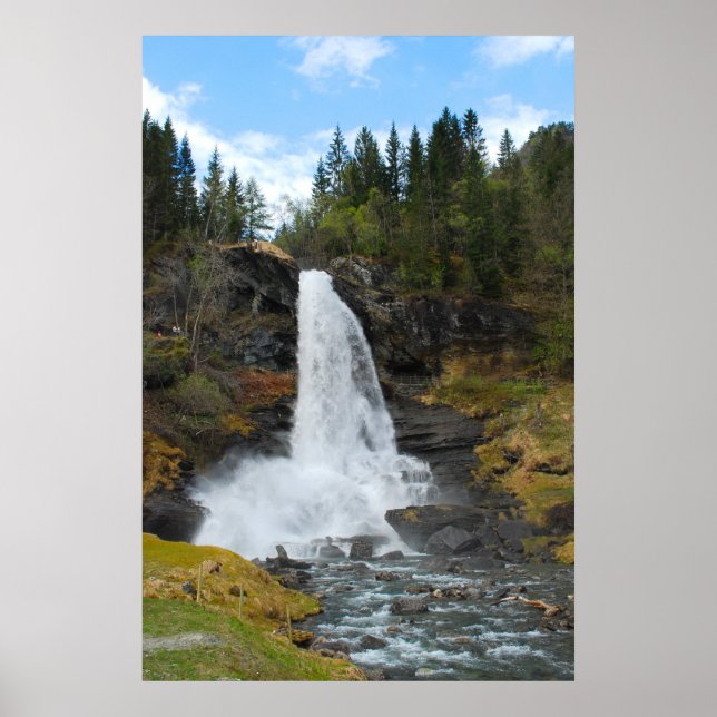 Norwegian Waterfall Poster (Front)