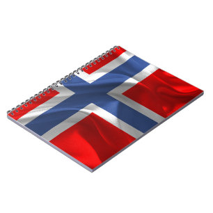 Norwegian waving flag notebook