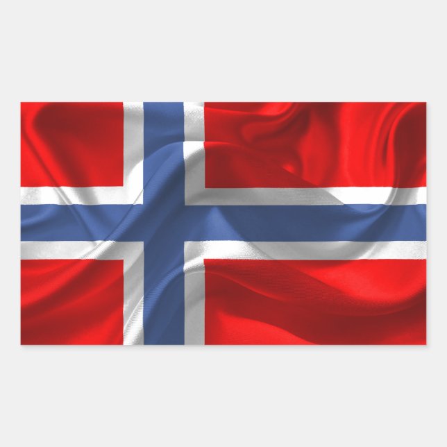 Norwegian waving flag sticker (Front)