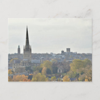 Norwich city scene postcard
