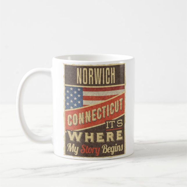 Norwich Connecticut Coffee Mug (Left)
