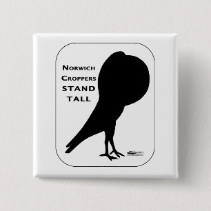 Norwich Croppers Stand Tall 2 Inch Square Button